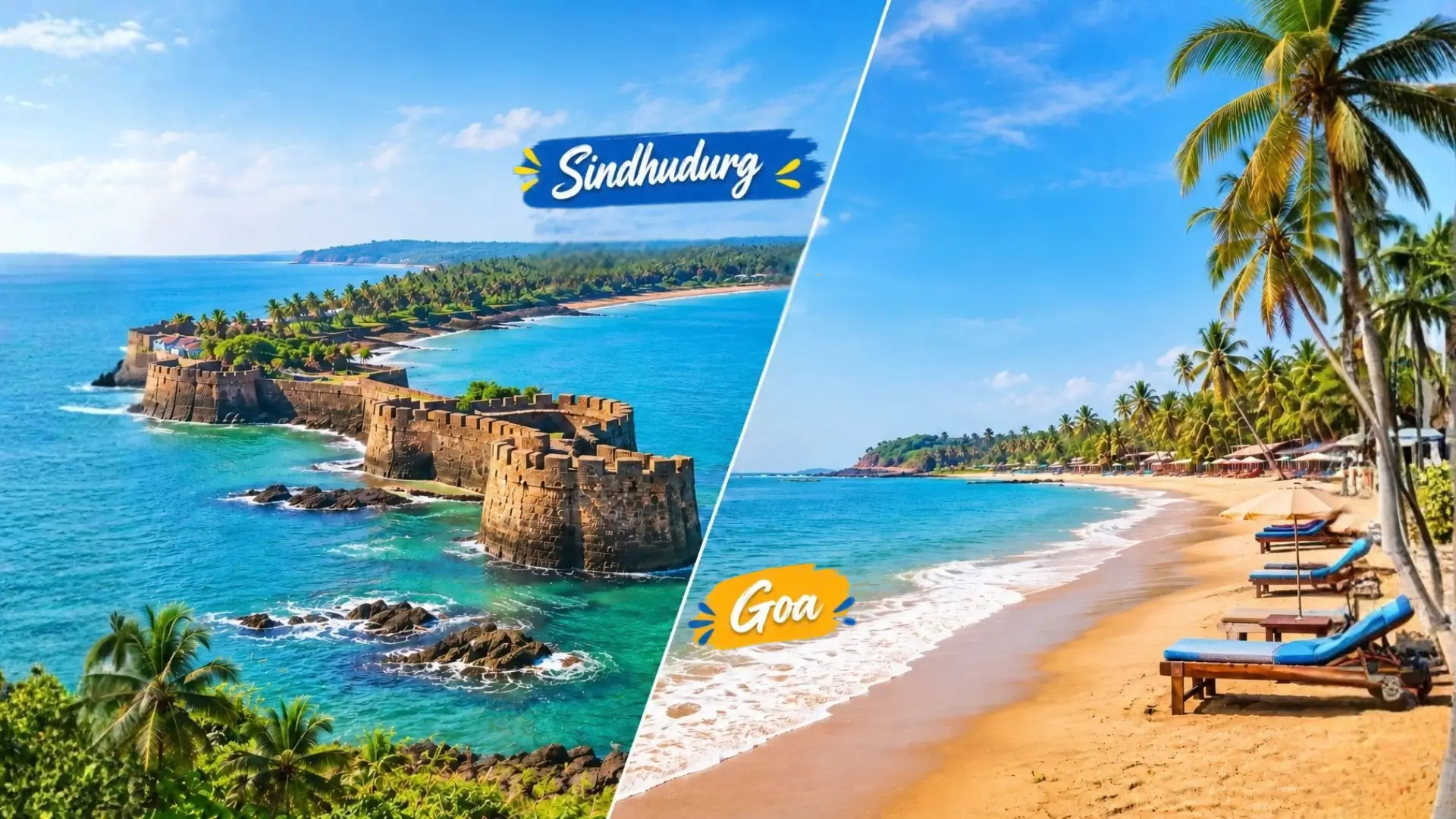 Sindhudurg vs Goa beach comparison
