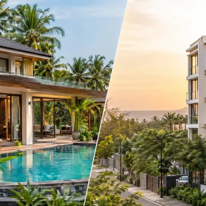 Luxury Villa vs Apartment Near Goa