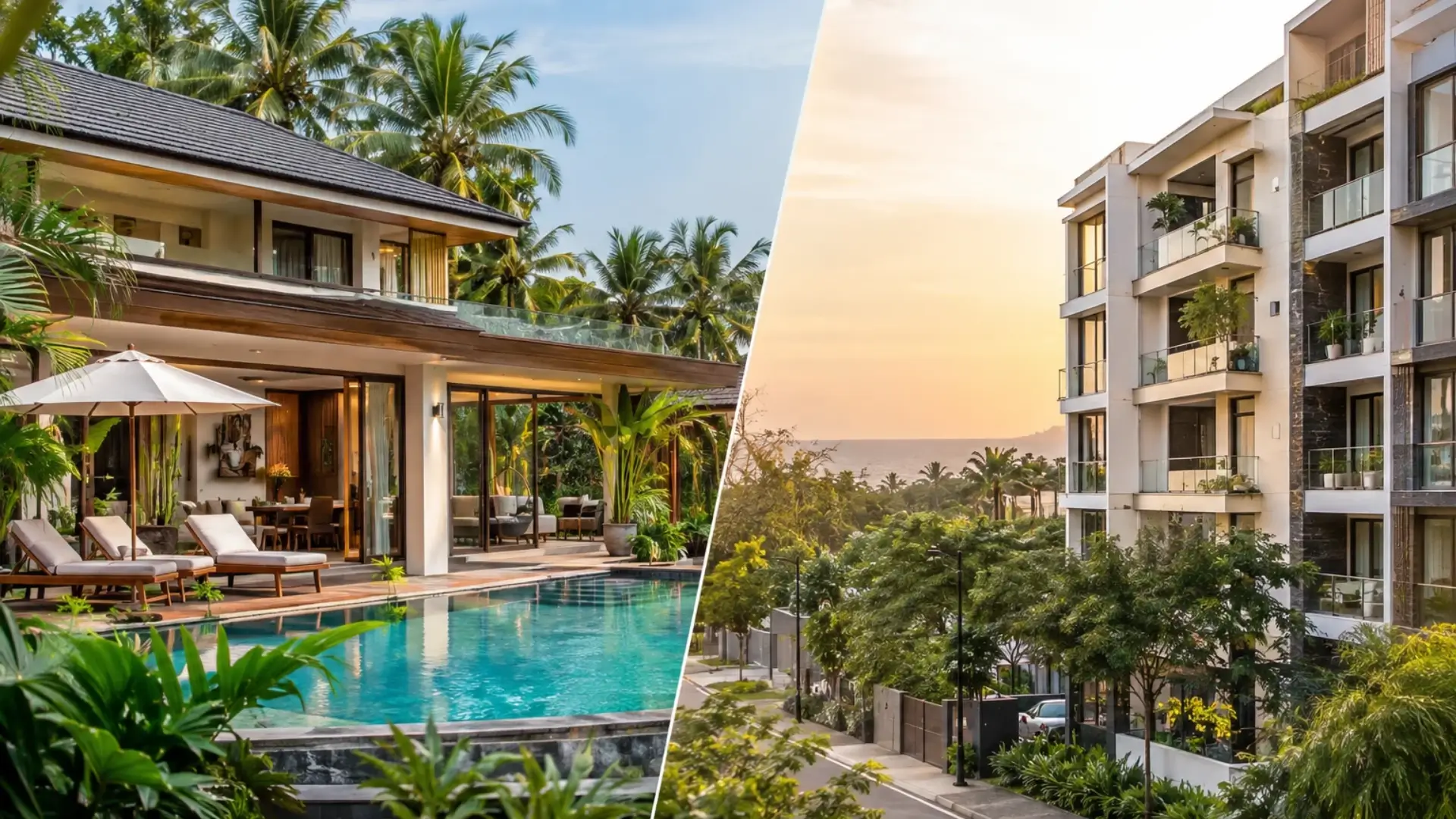 Luxury Villa vs Apartment Near Goa